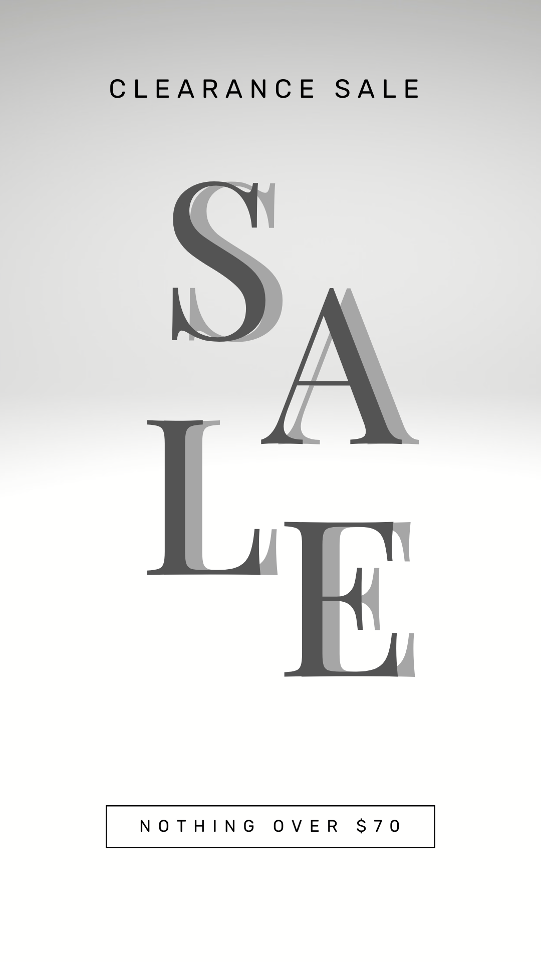 CLEARANCE SALE (FINAL SALE)