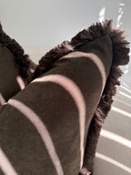 Chocolate brown tassel cushion (PRE-ORDER)