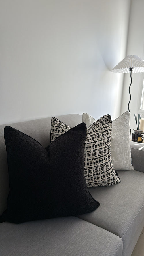 Black Boucle | Cushion Cover