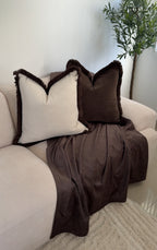 Chocolate brown throw blanket (PRE-ORDER)
