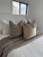 Woven fringe luxe throw blanket