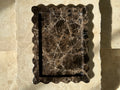 Brown rectangle marble tray