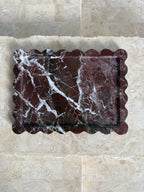 Rosso levanto marble tray