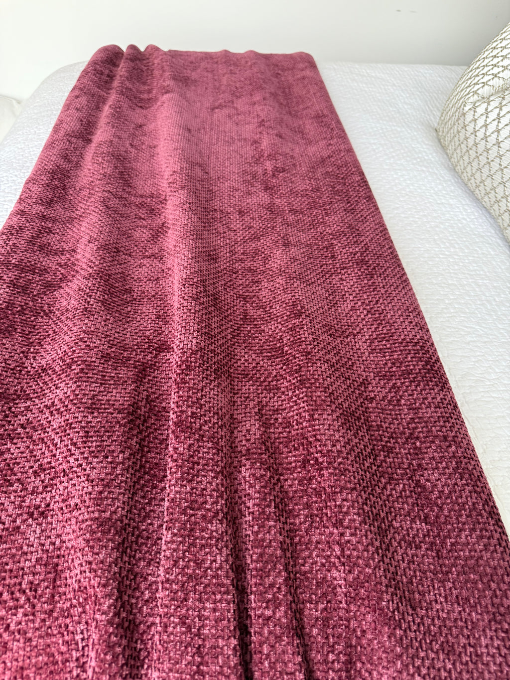 Burgundy weave throw blanket