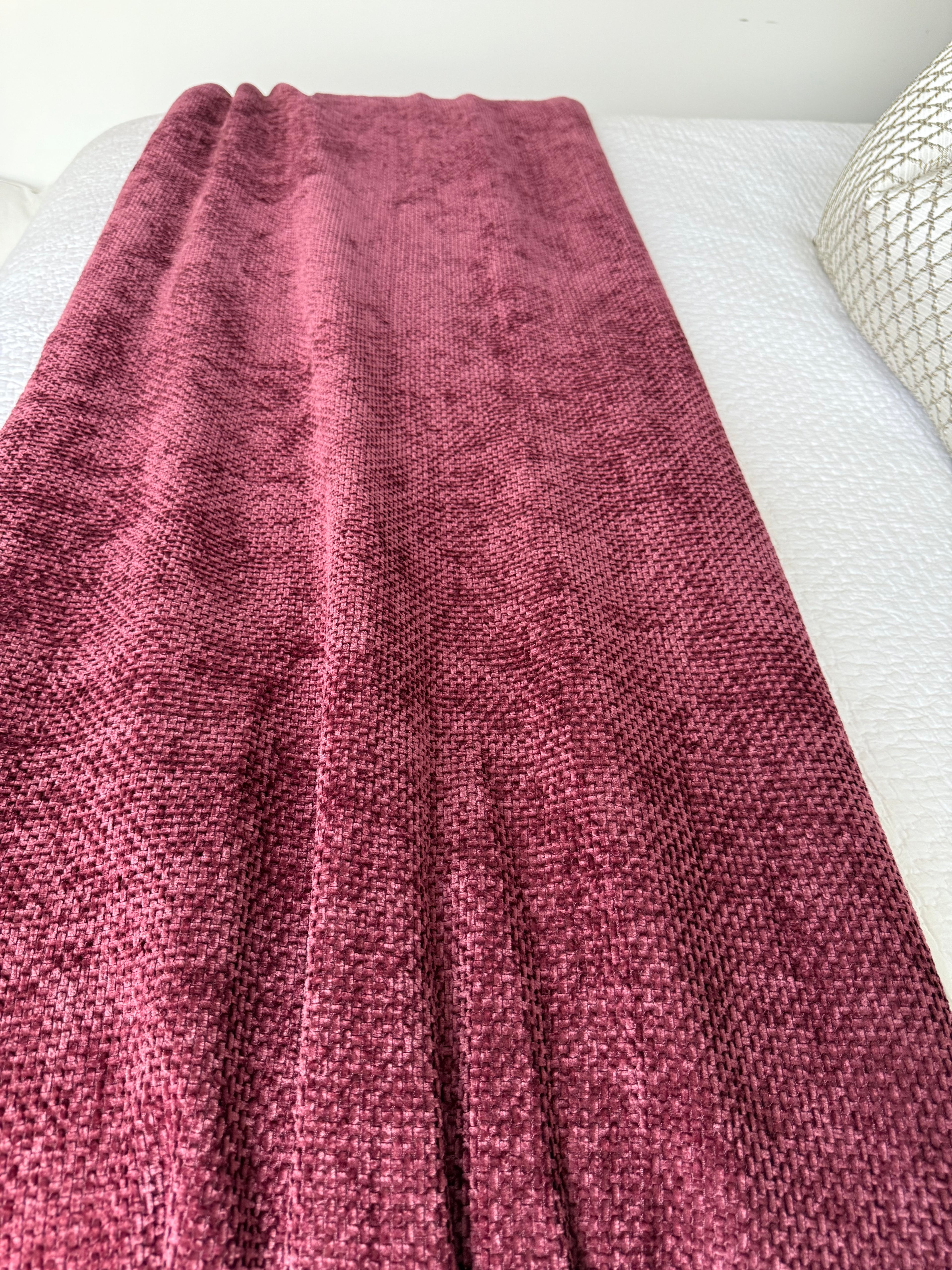 Burgundy weave throw blanket