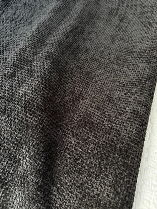Black weave throw blanket