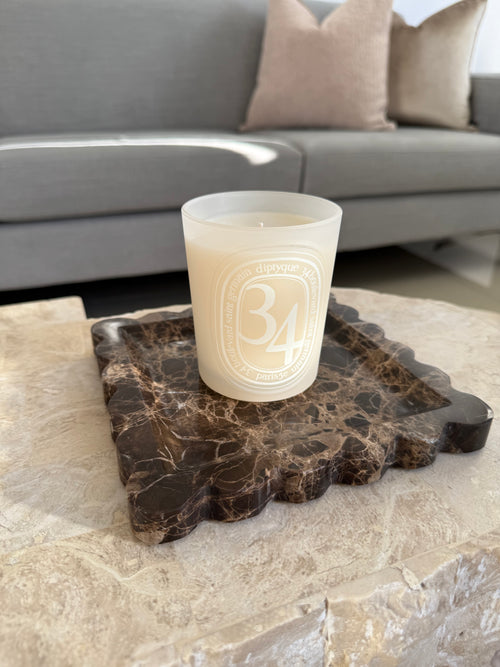 Brown marble tray