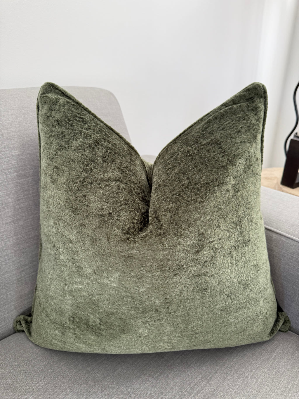 Olive green haven cushion cover