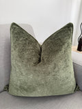 Olive green haven cushion cover