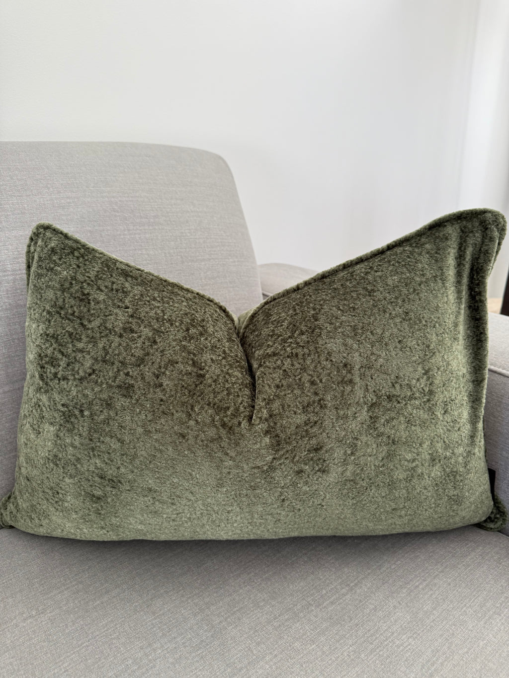 Olive green haven cushion cover