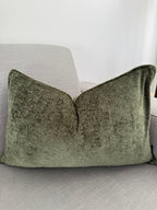 Olive green haven cushion cover