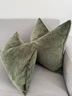 Olive green haven cushion cover