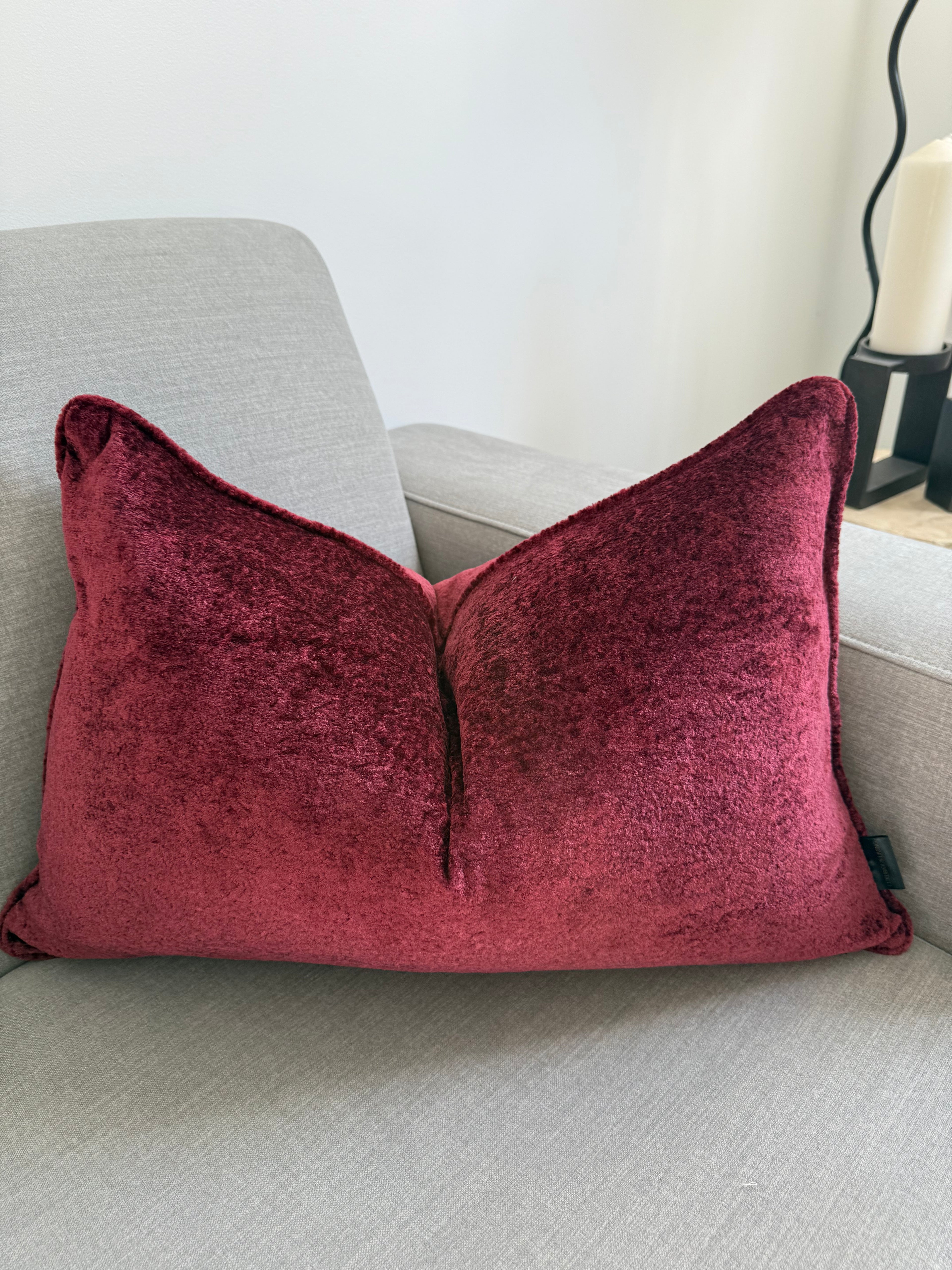 Burgundy haven cushion cover