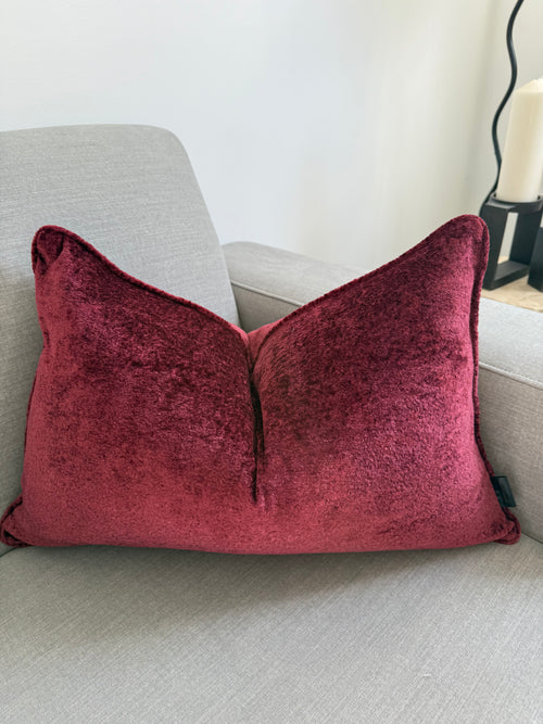 Burgundy haven cushion cover