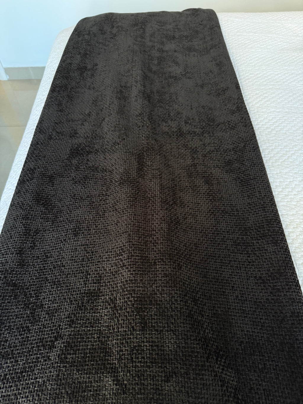 Black weave throw blanket