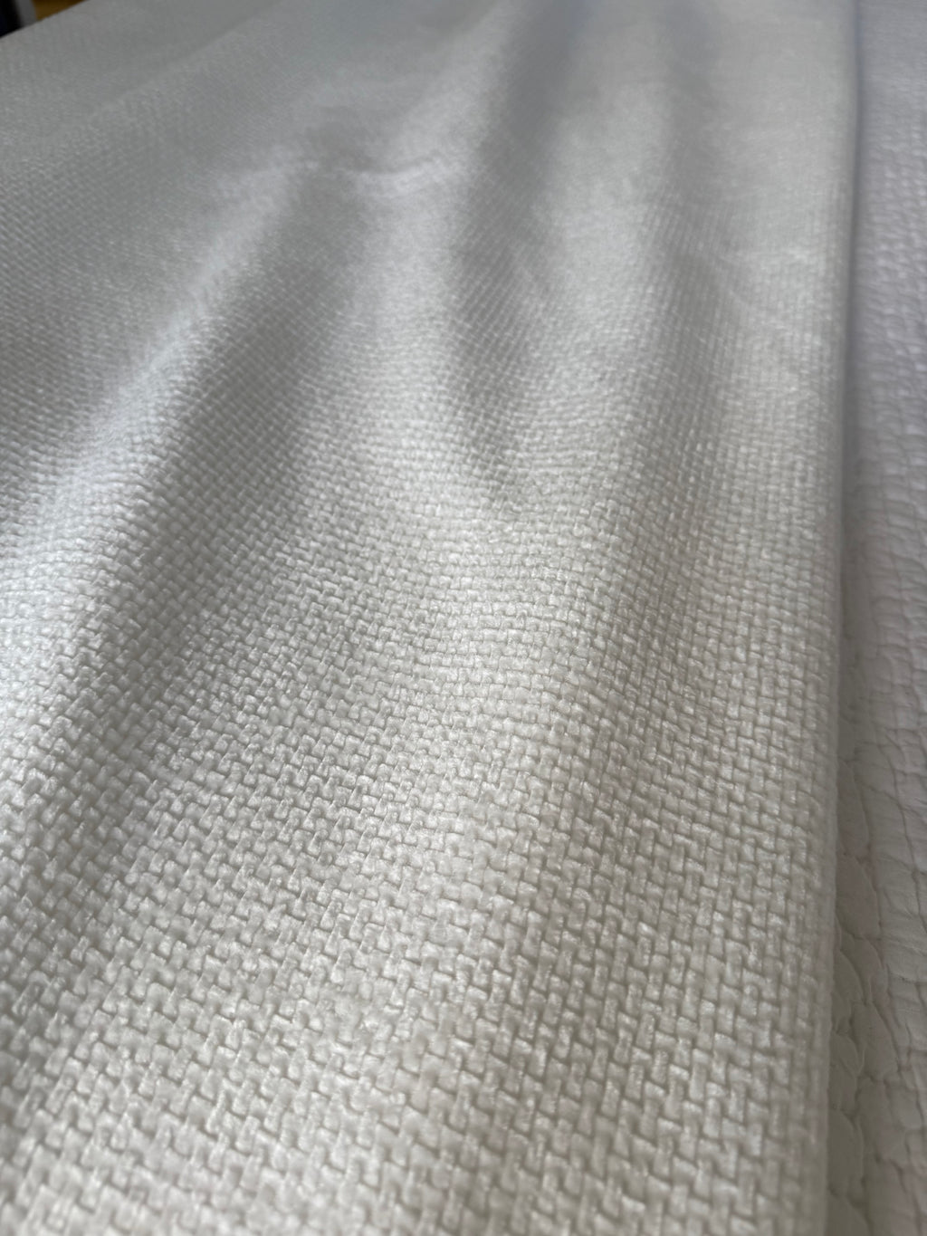 White weave throw blanket