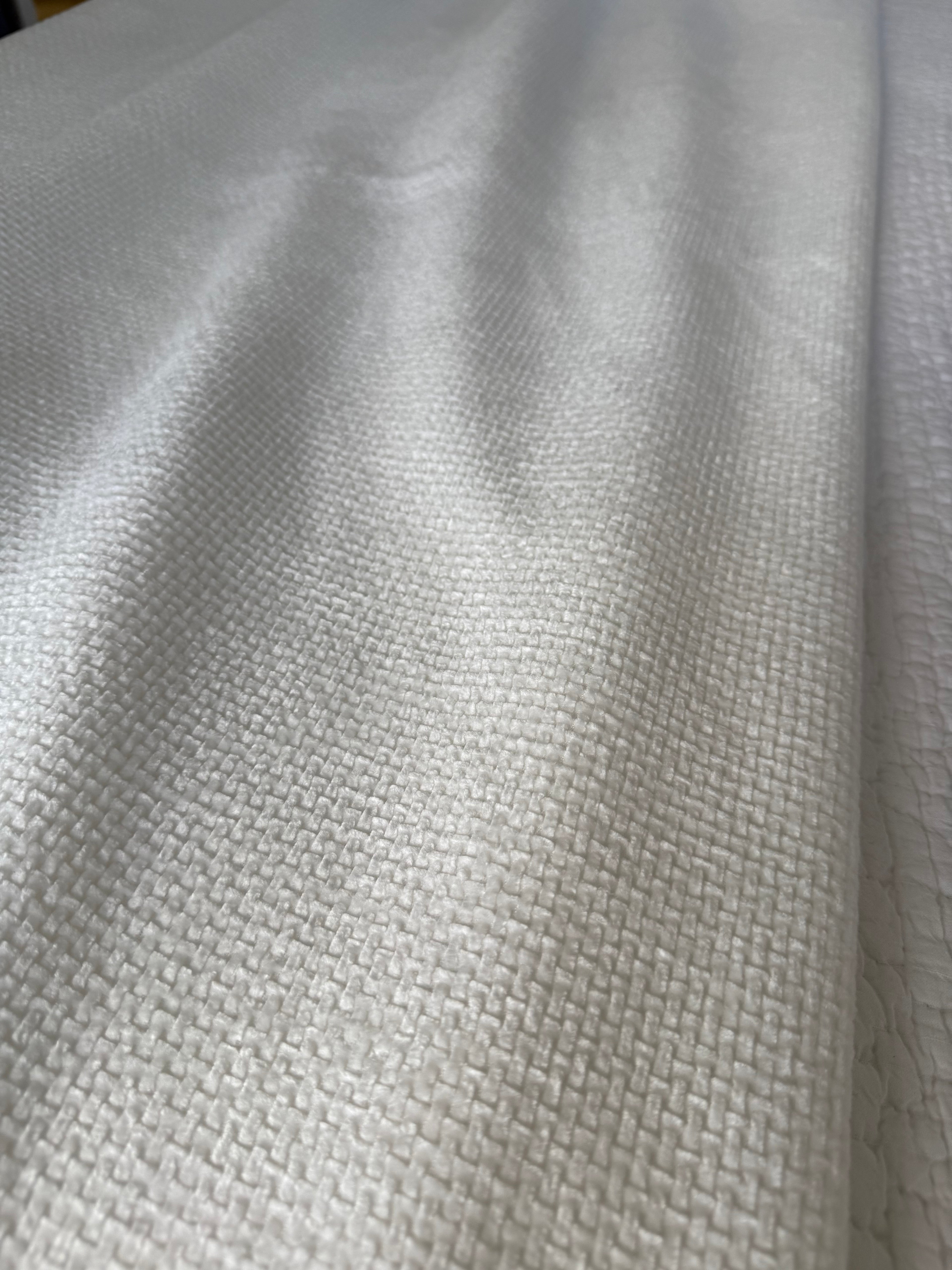 White weave throw blanket