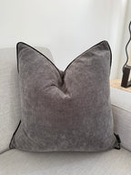 Charcoal cushion cover