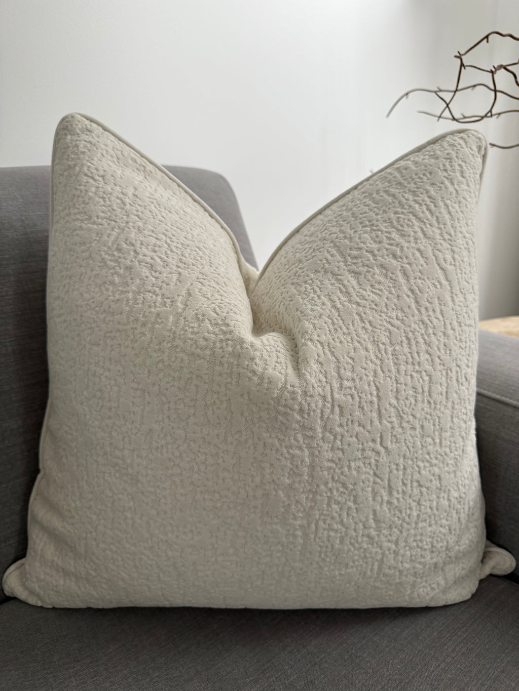 White elan cushion cover