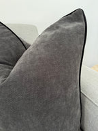Charcoal cushion cover