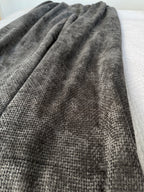 Dark grey weave throw blanket