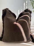 Chocolate brown tassel cushion (PRE-ORDER)