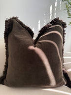 Chocolate brown tassel cushion (PRE-ORDER)
