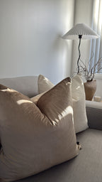 Light gold velvet cushion cover