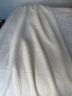 White weave throw blanket