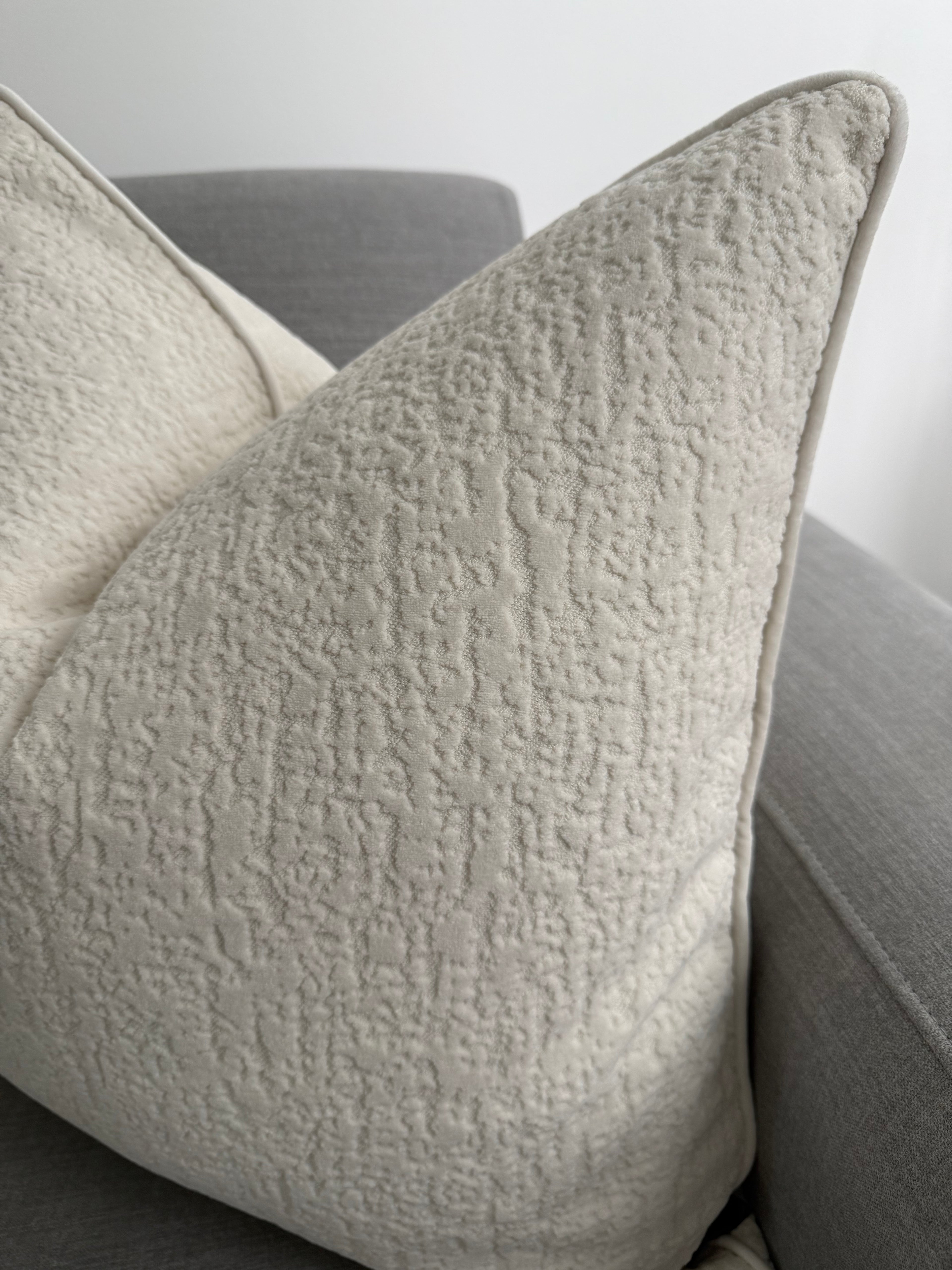 White elan cushion cover