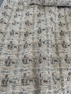 Ivory Luxe Tweed | Throw Blanket