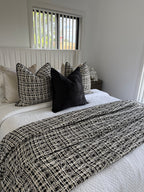 Noir Luxe Tweed | Throw Blanket