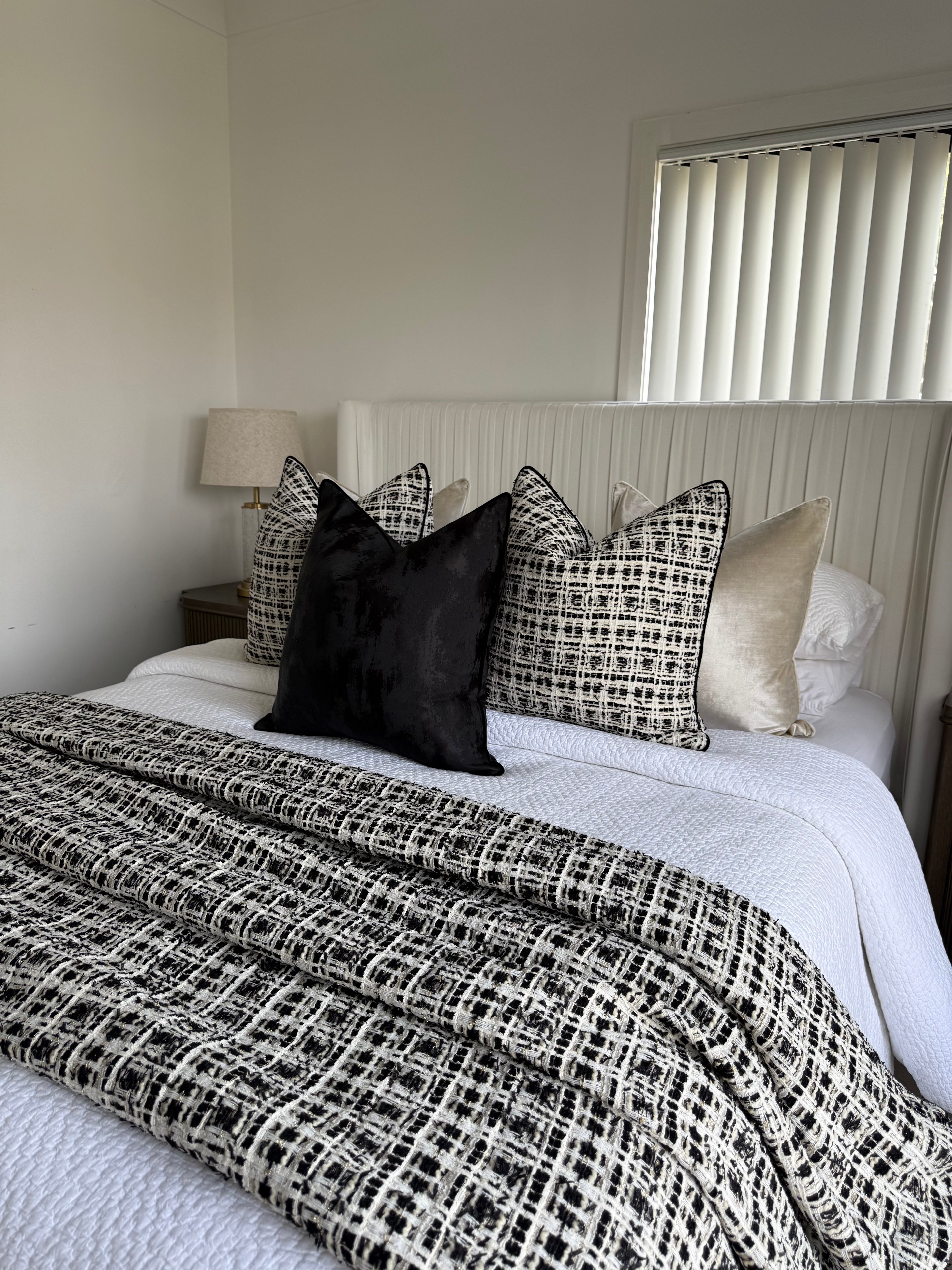 Noir Luxe Tweed | Cushion Cover