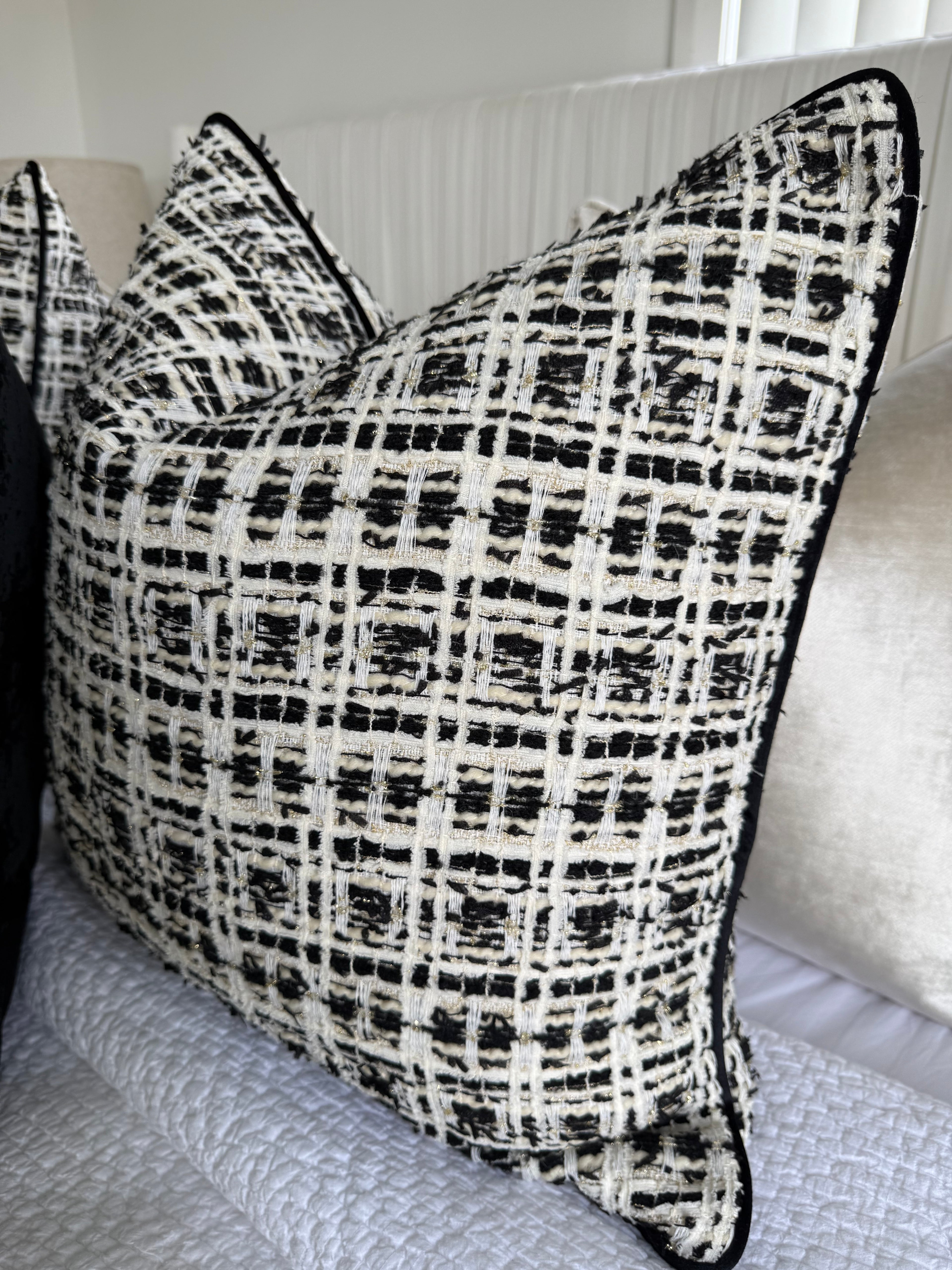 Noir Luxe Tweed | Cushion Cover