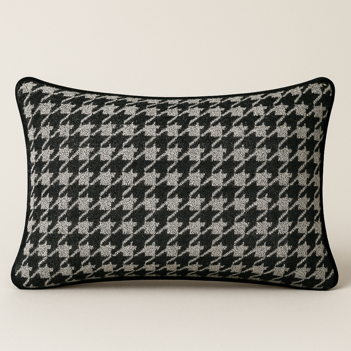 Chanel | Lumbar Black & Grey Cushion Cover